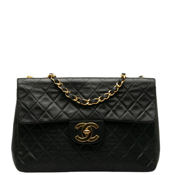 Top Quality Chanel Deca Matlasse 33 Single Flap Chain Shoulder Bag Black Leather