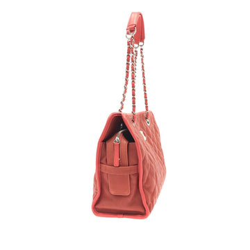 Red Top Quality Chanel Leather French Riviera Tote