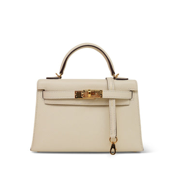 Mini Kelly Sellier Nata leather  B Stamp