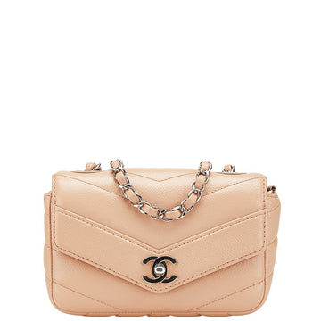 Chanel Coco Mark Chevron Caviar Shoulder Bag