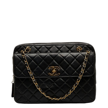 Top Quality Chanel Black Leather Chain Shoulder Tote Bag