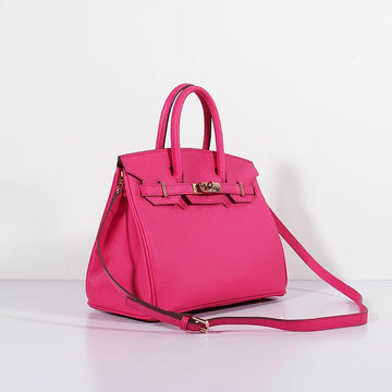 Hermes 30cm Birkin Bag Leather Leather With Strap Rose Tyrien Gold