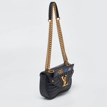 Louis Vuitton Black Leather New Wave Chain Pm Bag