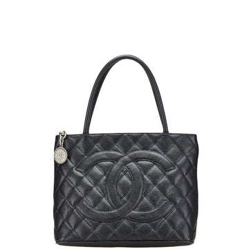 Chanel Coco Mark Caviar Skin Tote Bag