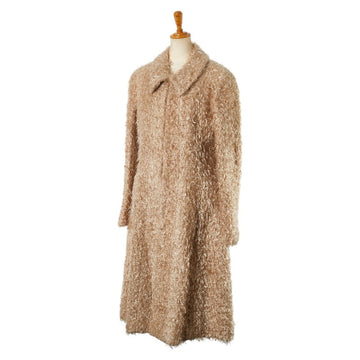 Chanel Coco Mark Silk Wool Nylon Long Coat