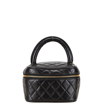 Top Quality Chanel Matelasse Vanity Bag Black Leather