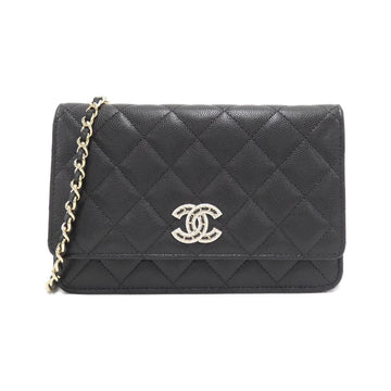 Chanel AP2734 Caviar Skin Chain Wallet