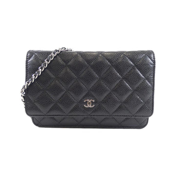Chanel Timeless Classic Caviar Skin Chain Wallet