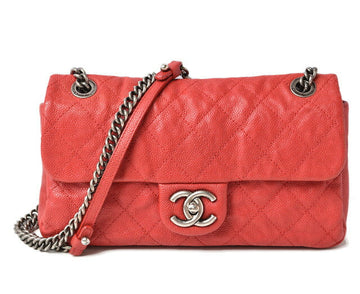 Top Quality Chanel Leather Chain Shoulder Bag Red