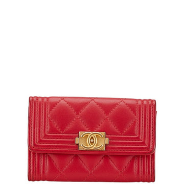 Chanel Coco Mark Matelasse Lambskin Card Case