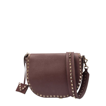 Valentino Rubin Grainy Leather Rockstud Crossbody Bag