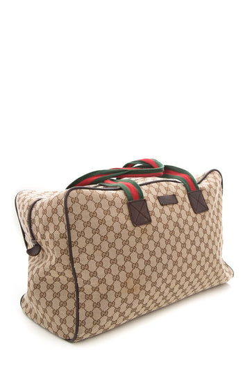 Vintage Gucci Monogram GG Leather/canvas Duffle