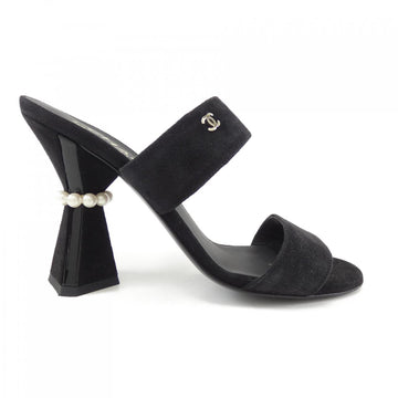 Chanel G45684B16509 Suede Kidskin/Imitation Pearl Sandals