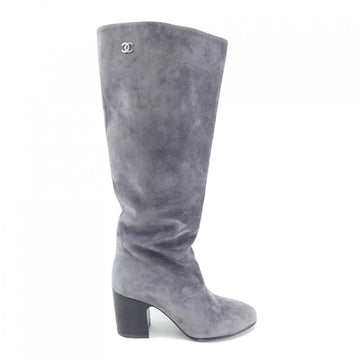 Chanel G32212X48015 Suede Long Boots