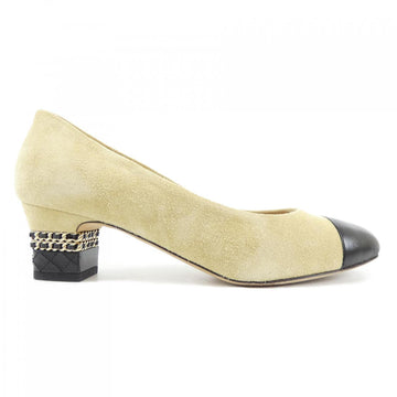 Chanel G35395Y53622 Suede Calfskin Lambskin Pumps