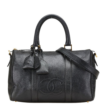 Chanel Coco Mark Caviar 2way Boston Bag