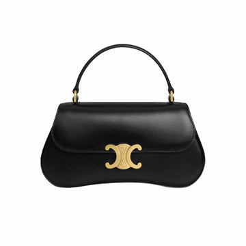 CELINE TEEN CELINE LOLA IN SHINY CALFSKIN BLACK 23CM 119533BF4 38NO