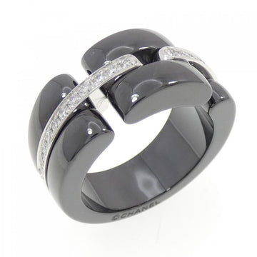 Chanel Ultra Collection 750 White Gold Ceramic Diamond Ring