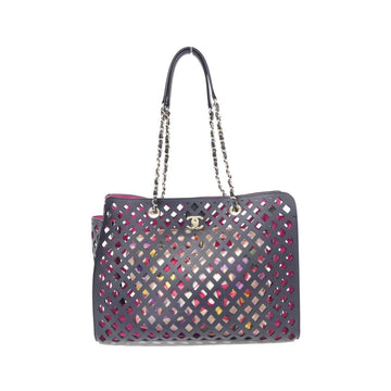 Chanel AS2377 Punching Calf Canvas Bag