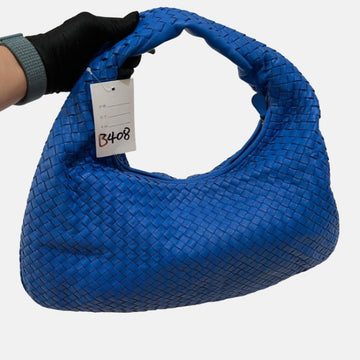 Bottega Veneta Veneta Hobo Medium Royal Blue Intrecciato Leather Bag 47cm