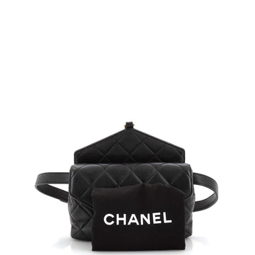 Chain Envelope Belt Bag Quilted Calfskin