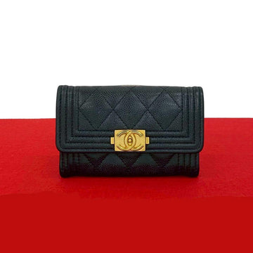 Chanel Boy Chanel Caviar Card Case