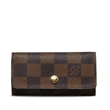 Louis Vuitton Damiere Multicle 4 Keycase N62631 Brown PVC Leather  Louis Vuitton