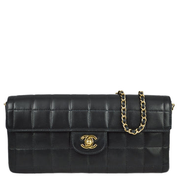 Top Quality Chanel Black Leather Choco Bar Shoulder Bag