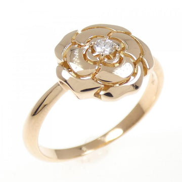 Chanel Camelia 750 Pink Gold Diamond Ring