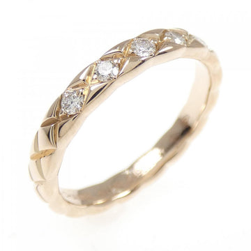 Chanel Coco Crush 750 Pink Gold Diamond Ring Size 7