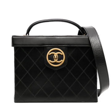 1994 Black Quilted Vanity Case