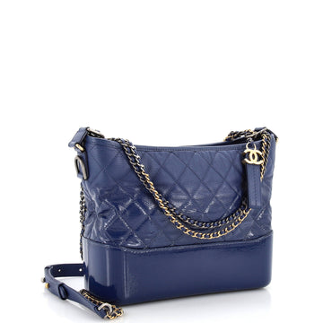Gabrielle Hobo Quilted Goatskin and Patent Medium