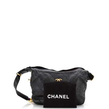 Daily Belted Chain Handle Hobo Quilted Calfskin Small