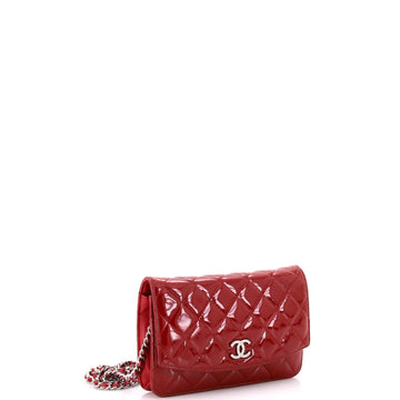 Brilliant Wallet on Chain Quilted Patent