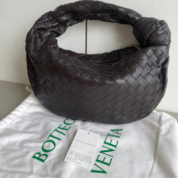 Bottega Veneta Teen Jodie Fondant Dark Chocolate Brown Leather