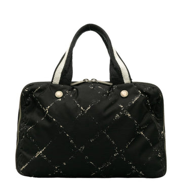 Top Quality Chanel Travel Line Boston Bag Handbag Nylon/Vinyl Black Ladies