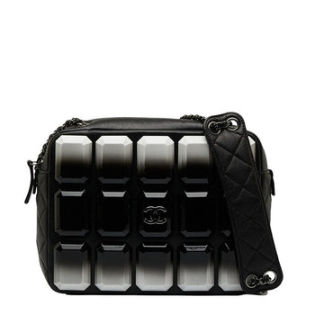 Top Quality Chanel Crossbody Bag in Leather Gun Metal Black Ladies