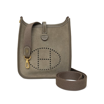 Evelyne TPM Etoupe/Gris Caillou Veau Grizzly Taurillon leather  W Stamp