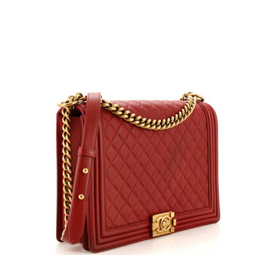Boy Flap Bag Quilted Lambskin Large