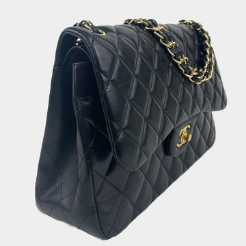CHANEL Classic Jumbo Double Flap Leather w/Gold