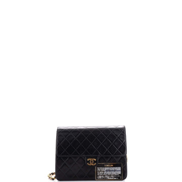 Vintage Clutch with Chain Quilted Leather Small