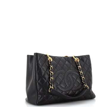 Grand Shopping Tote Quilted Caviar