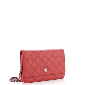 Wallet on Chain Quilted Iridescent Caviar
