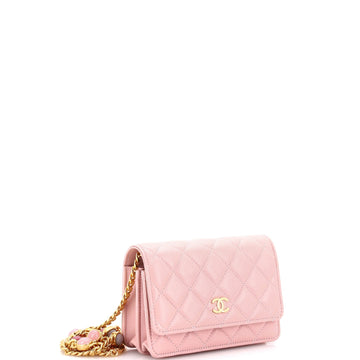 Pearl Samba Resin Wallet on Chain Quilted Calfskin