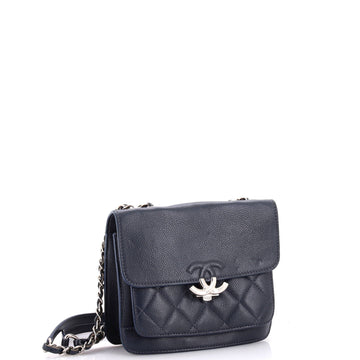 CC Box Flap Bag Quilted Caviar Mini
