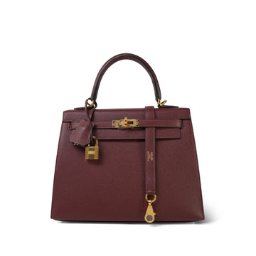 Kelly Sellier 25 Rouge H Veau leather  Y Stamp
