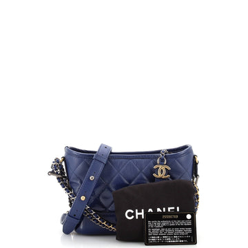 Gabrielle Hobo Quilted Goatskin and Patent Small