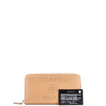 Deauville Zip Around Wallet Caviar Long