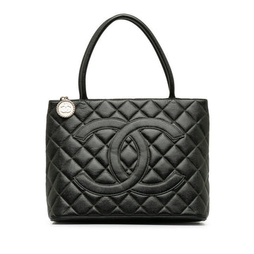 Top Quality Chanel Matrases Medallion   ilver  Tooth Bag Shoulder Bag Black Leather S Leather  CHANEL