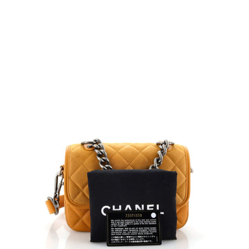 Daily Carry Messenger Bag Quilted Iridescent Calfskin and Caviar Small